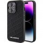 Karl Lagerfeld Quilted Pattern maska za iPhone 15 Pro - crni
