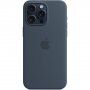 Originalna Apple silikonska maskica s MagSafe za iPhone 15 Pro Max - olujno plava