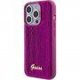 Guess Sequin Script Logo maska sa šljokicama za iPhone 15 Pro - fuksija