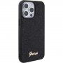 Guess Square Mirror Script Logo maska za iPhone 15 Pro Max - crni