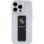 Guess Grip Stand 4G Metal Logo prozirna maska sa stalkom za iPhone 15 Pro Max - proziran