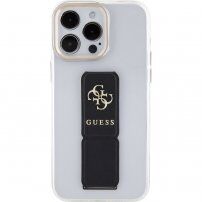 Guess Grip Stand 4G Metal Logo prozirna maska sa stalkom za iPhone 15 Pro Max - proziran