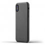 Mujjo Full Leather futrola za Apple iPhone X - Siva