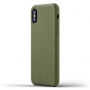 Mujjo Full Leather futrola za Apple iPhone X - maslinasta