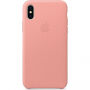 Originalna Apple kožna futrola za iPhone X - blijedoružičasta