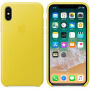 Originalna Apple kožna futrola za iPhone X - proljetno žuta