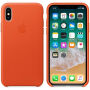 Originalna Apple kožna futrola za iPhone X - svijetlonarančasta