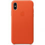 Originalna Apple kožna futrola za iPhone X - svijetlonarančasta