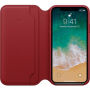 Originalna Apple Folio kožna futrola za iPhone X - crvena
