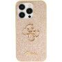 Guess Fixed Glitter 4G Metal Logo svjetlucava maska za iPhone 15 Pro Max - zlatni