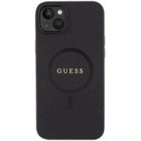 Guess Saffiano maska sa MagSafe za iPhone 15 Plus - crni