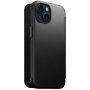 Nomad Modern Leather Folio flip futrola sa MagSafe za iPhone 15 - crno