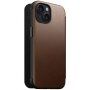 Nomad Modern Leather Folio flip futrola sa MagSafe za iPhone 15 - smeđi