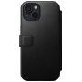 Nomad Modern Leather Folio flip futrola sa MagSafe za iPhone 15 Plus - crno