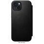 Nomad Modern Leather Folio flip futrola sa MagSafe za iPhone 15 Plus - crno