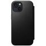 Nomad Modern Leather Folio flip futrola sa MagSafe za iPhone 15 Plus - crno