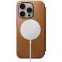 Nomad Modern Leather Folio flip futrola sa MagSafe za iPhone 15 Pro Max - smeđa boja sedla