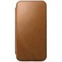 Nomad Modern Leather Folio flip futrola sa MagSafe za iPhone 15 Pro Max - smeđa boja sedla