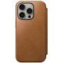Nomad Modern Leather Folio flip futrola sa MagSafe za iPhone 15 Pro Max - smeđa boja sedla