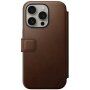 Nomad Modern Leather Folio flip futrola sa MagSafe za iPhone 15 Pro Max - smeđi