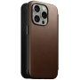 Nomad Modern Leather Folio flip futrola sa MagSafe za iPhone 15 Pro Max - smeđi