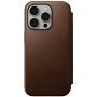 Nomad Modern Leather Folio flip futrola sa MagSafe za iPhone 15 Pro Max - smeđi