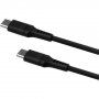 FIXED Liquid silicone kabel za punjenje i prijenos podataka PD USB-C / USB-C za iPhone / iPad / MacBook / AirPods - 1,2 m - crna