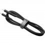 FIXED Liquid silicone kabel za punjenje i prijenos podataka PD USB-C / USB-C za iPhone / iPad / MacBook / AirPods - 1,2 m - crna