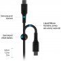 FIXED Liquid silicone kabel za punjenje i prijenos podataka PD USB-C / USB-C za iPhone / iPad / MacBook / AirPods - 1,2 m - crna