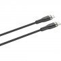 FIXED pleteni kabel za punjenje i prijenos podataka PD 60 W USB-C / Lightning - MFi za iPhone / iPad / iPod / AirPods - 2 m - crna