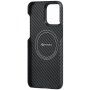 Pitaka MagEZ 4 1500D maska sa uzorkom karbonskih vlakana za iPhone 15 Pro - sivi