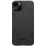 Pitaka MagEZ 4 600D maska sa uzorkom karbonskih vlakana za iPhone 15 Plus - sivi