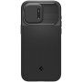 Spigen Optik Armor MagFit otporna maska sa pomičnim poklopcem za kameru i MagSafe za iPhone 15 Pro Max - crni