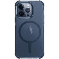 UNIQ Combat MagClick prozirna maska s MagSafe za iPhone 15 Pro Max - tamno plava