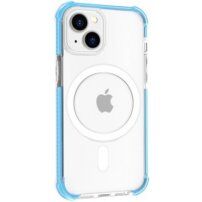 Prozirna maska sa okvirom u boji i MagSafe za iPhone 15 - plavi