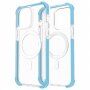 Prozirna maska sa okvirom u boji i MagSafe za iPhone 15 Plus - plavi