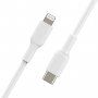 BELKIN BOOST Charge izdržljivi kabel za punjenje i prijenos podataka USB-C / Lightning - MFi za iPhone / iPad / iPod / AirPods - 1 m - bijela
