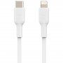BELKIN BOOST Charge izdržljivi kabel za punjenje i prijenos podataka USB-C / Lightning - MFi za iPhone / iPad / iPod / AirPods - 1 m - bijela