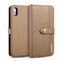 2u1 ukloniva flip futrola za iPhone XS Max - Smeđa