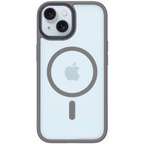 MOMAX prozirna maska s MagSafe za iPhone 15 - siva