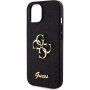Guess Fixed Glitter 4G Metal Logo svjetlucava maska za iPhone 12 / 12 Pro - crna