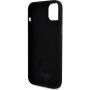 Silikonska maska Karl Lagerfeld Karl and Choupette Heads za iPhone 15 Plus - crna