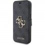 Preklopna futrola Guess 4G Metal Logo za iPhone 15 - siva