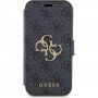 Preklopna futrola Guess 4G Metal Logo za iPhone 15 - siva