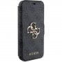 Preklopna futrola Guess 4G Metal Logo za iPhone 15 - siva