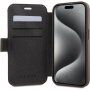 Preklopna futrola Guess 4G Metal Logo za iPhone 15 - smeđa
