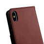 2u1 zaštitna ukloniva flip futrola za Apple iPhone XS / iPhone X - smeđi