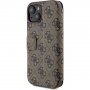 Preklopna futrola Guess 4G Metal Logo za iPhone 15 - smeđa