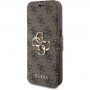 Preklopna futrola Guess 4G Metal Logo za iPhone 15 Pro - smeđa