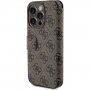 Preklopna futrola Guess 4G Metal Logo za iPhone 15 Pro - smeđa